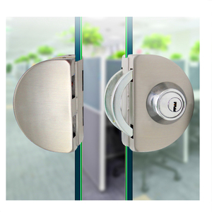 Cerradura comercial de acero inoxidable para puerta doble de vidrio templado sin marco para oficina/entrada de tienda minorista - Product Image 5