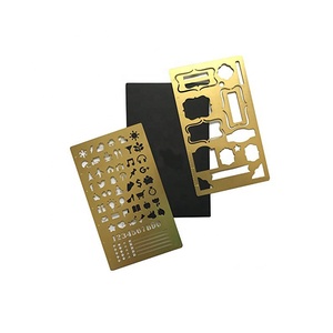 Chất Lượng Cao Bullet Tạp Chí Album Công Cụ Rose Gold Kim Loại Kế Hoạch <span class=keywords><strong>Stencil</strong></span> Với Thước - Product Image 1