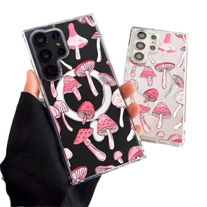 Caldo-vendita per Samsung S25 custodia magnetica per telefono S23 Anti-goccia <span class=keywords><strong>Cover</strong></span> protettiva S24 Plus rosa fungo <span class=keywords><strong>S22</strong></span> <span class=keywords><strong>trasparente</strong></span> - Product Image 5