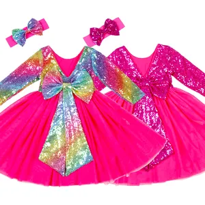 Robe de fête à paillettes pour petites filles, vêtements de noël, nouvelle collection