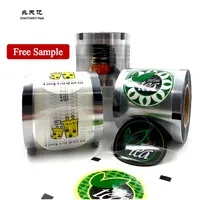 कस्टम खाद्य पैकेजिंग लेबल मुहर स्पष्ट पीईटी parafilms सील पीपी गर्मी कागज दूध प्लास्टिक के कप कप रोल फिल्मों सील बुलबुला चाय