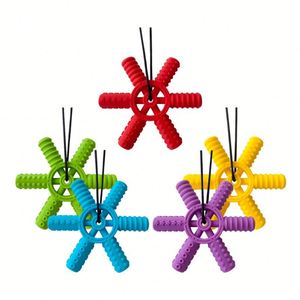 Nuevo Diseño de Juguetes Sensoriales Masticables Personalizados para Niños Autistas con TDAH, Mordedor de Silicona para Bebés, Juguete Suave No Tóxico WoXing 0-4 - Product Image 5