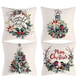 مخصص عيد الميلاد رمي وسادة يغطي زينة عيد الميلاد 18x18 بوصة رمي وسادة يغطي عيد الميلاد كيس وسادة