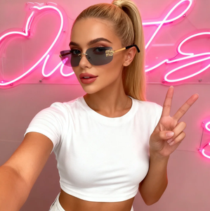 Thiết kế của phụ nữ kính mát sang trọng thời trang quá khổ khung với phân cực UV400 bảo vệ - Product Image 2