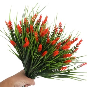 Bouquet de lavande artificielle, couleurs mélangées, décoration extérieure et intérieure, accessoires de mariage, fausses fleurs pour jardinières, décoration végétale - Product Image 3