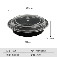 Meilleure vente Boîtes à lunch transparentes jetables de qualité supérieure de 24oz pour la préparation des repas Nouveau conteneur alimentaire de qualité supérieure de 16oz Boîte à lunch jetable