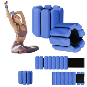 Adjustable Wrist & Ankle Weights Set of 2 (1 Lbs Each) for Women Men-<b>Strength</b> <b>Training</b> Walking Yoga Gym (Blue) Hook Loop Closure - Product Image 1