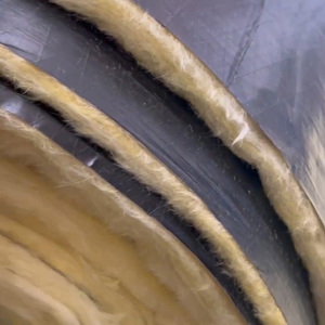 Isoking chịu nhiệt màu đen phải đối mặt với kính len Chăn cuộn cho HVAC cách nhiệt - Product Image 3