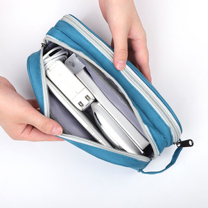 Travelsky Digital Storage <b>Bag</b> Rectangle Polyester Portable <b>Cable</b> Management Accessory for Travel Power Bank Data <b>Cable</b> Organizer - Product Image 2
