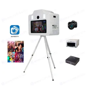 Carcasa de fotomatón interactivo de 21,5 ", caja de fotomatón con pantalla táctil, adecuada para DP 620, cámara de impresora
