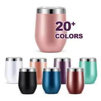 2021カスタム12オンス新しいデザインOemユニークな粉体塗装色変更魔法瓶漏れ防止キャンプタンブラーカップ