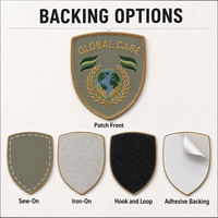Badge brodé personnalisé OEM avec bordure surjetée, thermocollant, patch brodé haute densité pour vêtements
