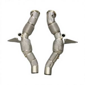 Vortex - Tuyau d'échappement flexible en acier inoxydable de haute qualité, poli miroir 1,5 mm, protection thermique pour Ferrari F8 Spider Tributo - Product Image 1