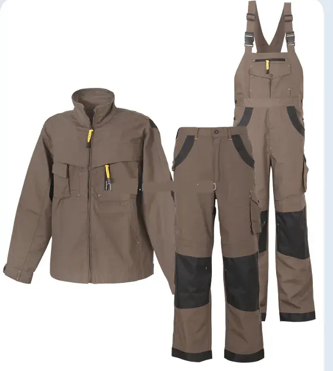 Professional Black Grey Cargo Pants Rompers Mechanic Coverall Overalls Cleaner Workwear Pants Work Wear Clothing Men Uniform