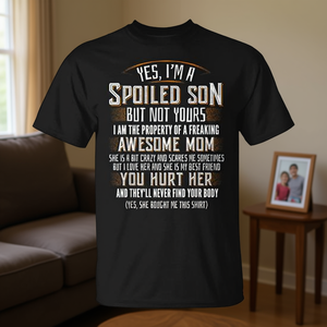 Oui, je suis un fils gâteré, pas ton fils, t-shirt cadeau amusant pour hommes et femmes - Product Image 3