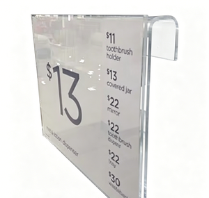 Papan Tanda Harga Akrilik, Gantungan di Rak Pakaian, Label Plakat untuk Toko Pakaian Ritel, Supermarket, Tampilan Harga Produk - Product Image 1