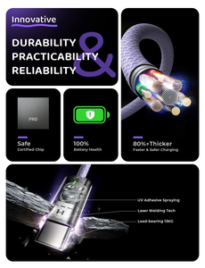 Câble USB-C Type C 240W <span class=keywords><strong>Chargeur</strong></span> Rapide Cordon de Charge pour <span class=keywords><strong>iPhone</strong></span> 16e 17 Air 15 - Product Image 6
