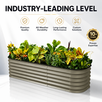 Kit de jardinières surélevées DIY écologiques en acier galvanisé thermolaqué, couleur personnalisable, pour la maison, vente directe usine