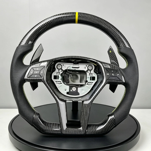 Volant en cuir et fibre de carbone C117 W176 W212 W213 W207 W218 X204 W117 S204 C204 C63 AMG pour <span class=keywords><strong>Mercedes</strong></span> Benz - Product Image 6