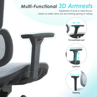 Chaise de bureau élégante et confortable en maille nylon haut de gamme, ergonomique, pour cadres, idéale pour les personnes de grande taille