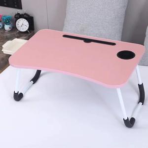 Bureau d'ordinateur portable pliable Shaohua Modern Home, réglable, décoratif, en panneau de fibres de 12 mm d'épaisseur, surface en mélamine, compatible <span class=keywords><strong>tablette</strong></span> - Product Image 3