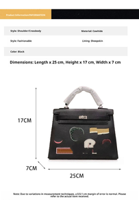 <span class=keywords><strong>Borsa</strong></span> di Lusso con Manico Superiore da 25cm, <span class=keywords><strong>Edizione</strong></span> <span class=keywords><strong>Limitata</strong></span>, con Ricami Artistici e Patchwork, per la Donna alla Moda - Product Image 6