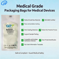 Pochette dentaire de qualité médicale, imprimée en gravure, avec code QR personnalisé, résistante à l'humidité, facile à décoller, en plastique transparent, stérilisable en autoclave, ISO