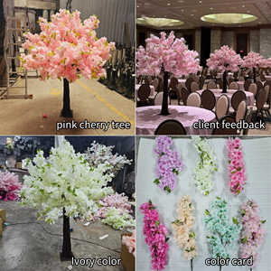 Árbol de Flores Artificiales LEDA para Decoración de Mesa en Eventos y Fiestas, con Flores de Cerezo Blancas Colgantes, para Bodas - Product Image 5