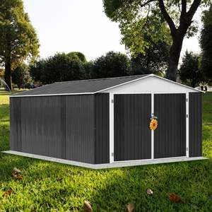 Paquet complet Carport Garage mobile en plein air Protection solaire Couverture de pluie Maison en tôle Maisons préfabriquées - Product Image 1