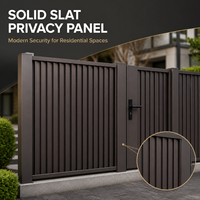 Clôture de jardin verticale en aluminium de qualité supérieure, taille standard, facile à assembler, avec portail, pour villa, cour arrière, jardin