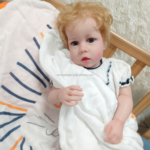 Juguete suave de alta calidad de 22 pulgadas, muñeca <span class=keywords><strong>Reborn</strong></span> Baby Boy, <span class=keywords><strong>arte</strong></span> coleccionable recién nacido con accesorios, vinilo de cuerpo suave - Product Image 4
