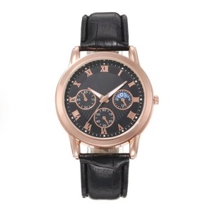 Reloj de Cuarzo Casual de Lujo para Hombre, Correa de Cuero, 40 mm, Esfera Marrón con Tres Agujas, Números Romanos, Reloj de Moda - Product Image 3