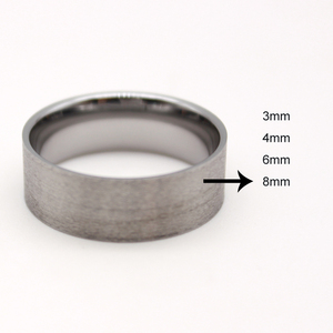 Noyau de bague en tungstène unisexe avec opale Punk Style Channel Setting Jewelry Engagement Gift Party Anniversary Children All Occasions - Product Image 2