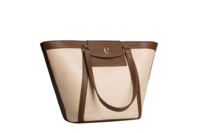 Sac à main de luxe pour femme CACHAREL Made in Italy, vegan, en paille et papier avec finition PU, fermeture à bouton, deux poignées, pour voyages en extérieur, toutes saisons