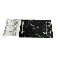 Manteles individuales decorativo table décoration tapis marbre restaurant impression pu cuir napperon isolation thermique