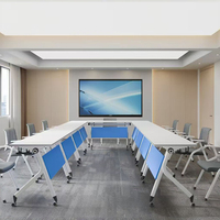 Vente directe Tables de formation pliables combinables Bureau et table extensibles pour les établissements de formation Bureaux de bureau