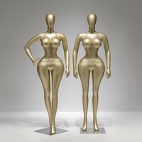 BBL Plus-Size Ganzkörper-FRP-Schaufensterpuppe mit goldfarbenem Cross-Border-Display-Ständer für Damenunterwäsche im europäisch-amerikanischen Stil
