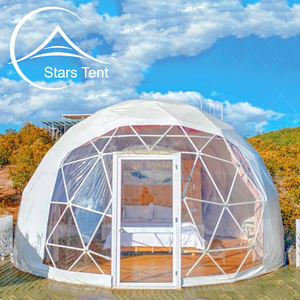 Dôme de montagne, <span class=keywords><strong>maison</strong></span> préfabriquée, pod de glamping, tente géodésique en PVC avec salle de bain pour 2 à 4 personnes - Product Image 1