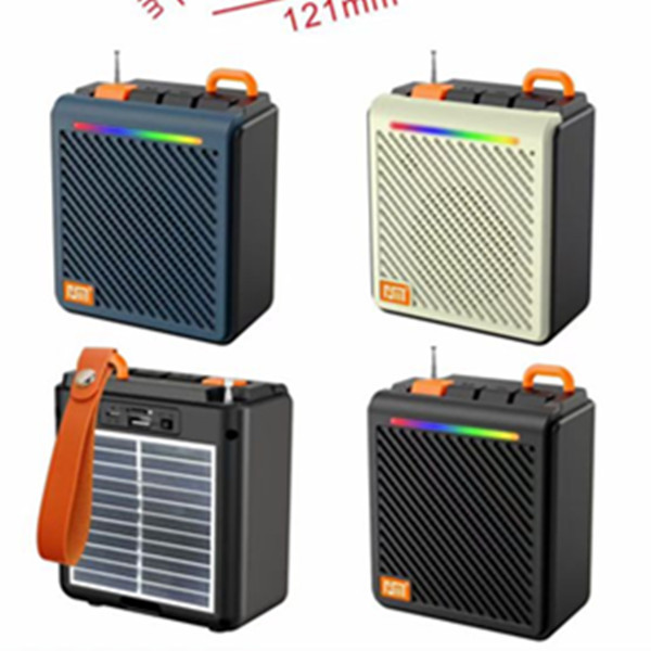 HM-605 Wireless Blue Tooth Solar Speaker Solar Panels Charging Stereo Woofer Bass Portable BT Speaker with FM Radio/TF/USB/TWS