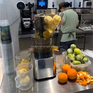 Tolva grande de 300W con manos libres, prensa en frío para el hogar, máquina exprimidora lenta de naranja, Extractor de jugo de frutas para restaurantes de bares de jugos - Product Image 3