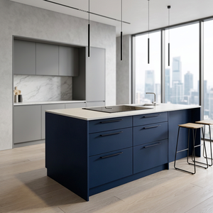 Isola <span class=keywords><strong>Cucina</strong></span> su Misura con Armadietti Contenitori, Centro <span class=keywords><strong>Cucina</strong></span> Moderno e Funzionale, Unità ad Isola con Layout Personalizzato per le Tendenze di Arredamento Domestico Moderno - Product Image 2