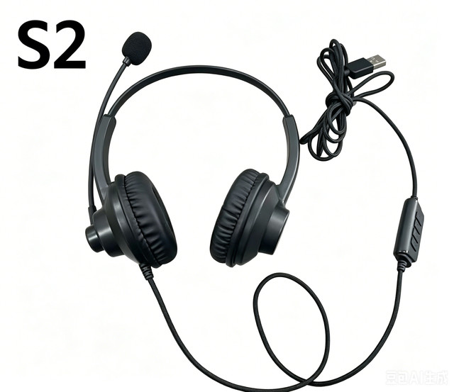 2026 Hottest Lightweight Over Ear Wired Call Center Headset with USB Cable Volume Button Control Siberia S2