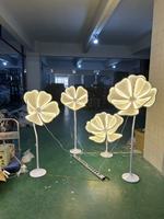 Accessoires de mariage Y193, lumières de chemin en tissu avec fleurs de pivoine lumineuses, décorations de scène de mariage, ornements lumineux pour la mise en scène