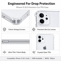 Coque de protection transparente en TPU souple découpée avec précision, antichoc et anti-rayures, motif paysage urbain pour 15/17 Pro Max