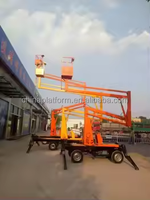 Nacelle articulée à quatre roues de 12 m, sûre et stable pour les travaux en hauteur, au prix d'usine