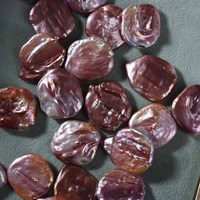 Perles de culture d'eau douce naturelles, grandes, carrées, baroques, violettes, 20 mm, faites à la main, en vrac, pour accessoires de bijoux, en promotion