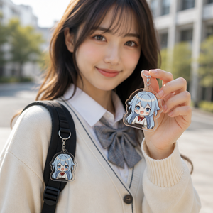 พว<span class=keywords><strong>ง</strong></span>กุญแจอะคริลิกใสแบบกำหนดเอง ลายการ์ตูนอนิเมะ พร้อมโลโก้ ชื่อ และกลิตเตอร์ ออกแบบไดคัทตามสั่ง - Product Image 6