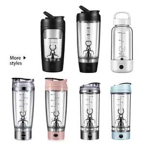 Tragbarer Mixer Mixer Shaker Cup Elektrischer Kunststoff Protein Shaker Flasche Electric Gym Logo USB Electric Protein Shaker Flasche