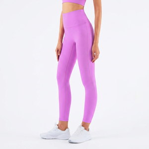 Nouveau design, vêtements de sport actifs, leggings de yoga, taille élastique, couleur unie, séchage rapide, respirant, activités de plein air, leggings OEM - Product Image 4