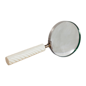 Lente d'ingrandimento decorativa con impugnatura scanalata per la casa, l'ufficio, la scrivania, il soggiorno, come complemento d'arredo - Product Image 2